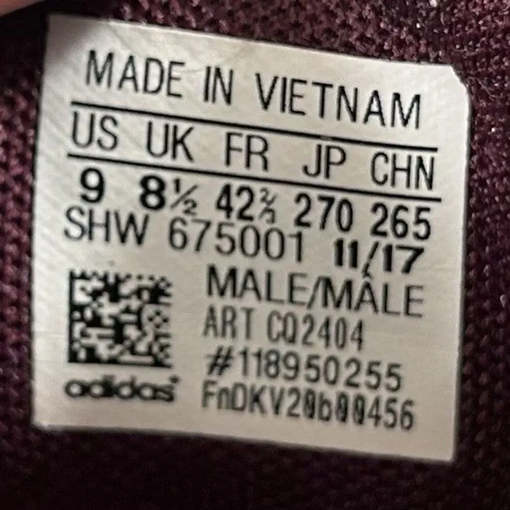 Adidas NMD_R2 Boost CQ2404 Men's Size 9 Burgundy Athletic Running Shoes Used